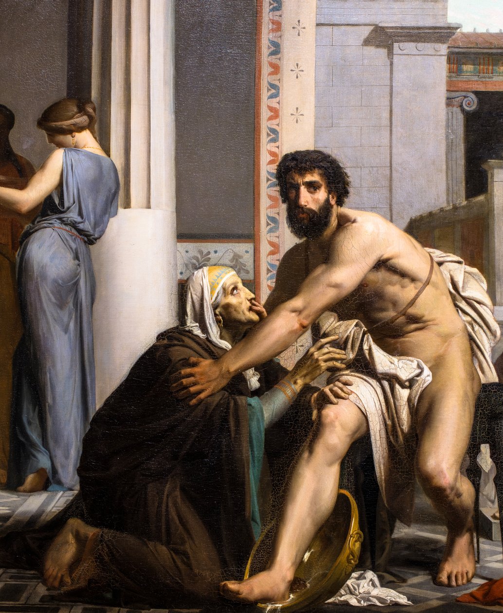 Odysseus wird von seiner Amme bei seiner Rückkehr aus Troja erkannt von William Adolphe Bouguereau