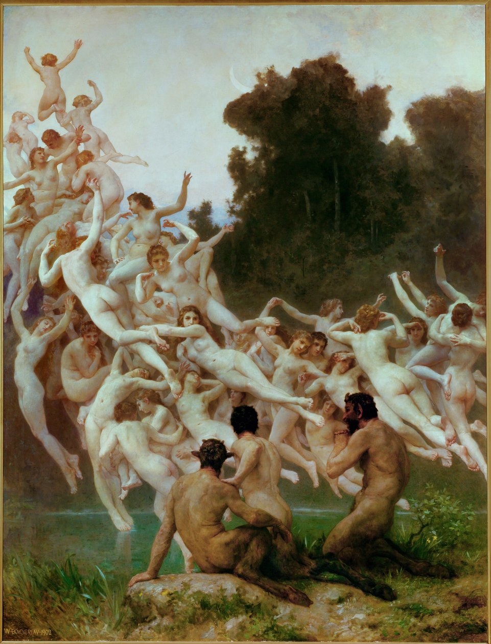 Die Oreaden - Nymphen der Wälder von William-Adolphe Bouguereau