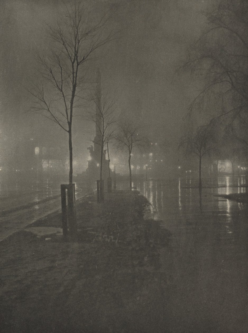 Nasse Nacht, Columbus Circle, New York, ca. 1925 von William A. Fraser