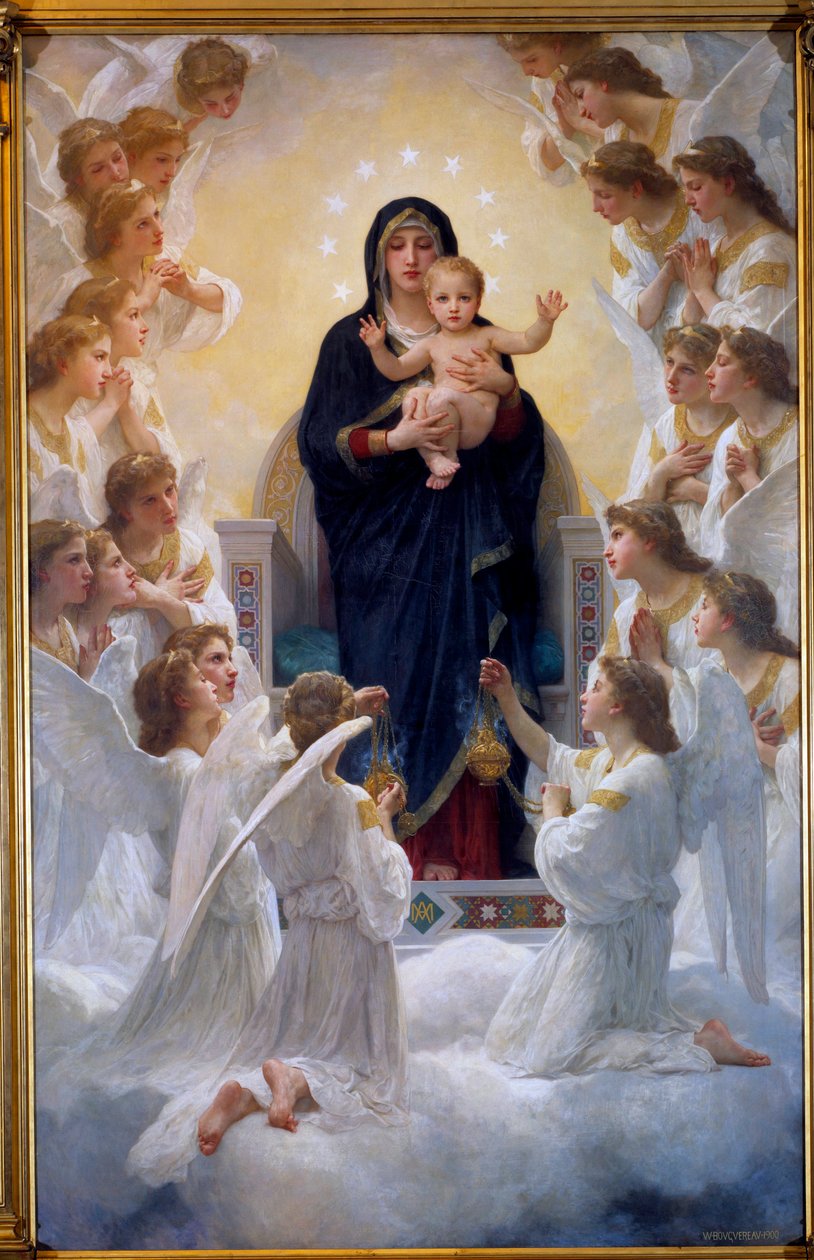 Die Jungfrau mit den Engeln von William Adolphe Bouguereau (1825-1905) 1900 von William Adolphe Bouguereau