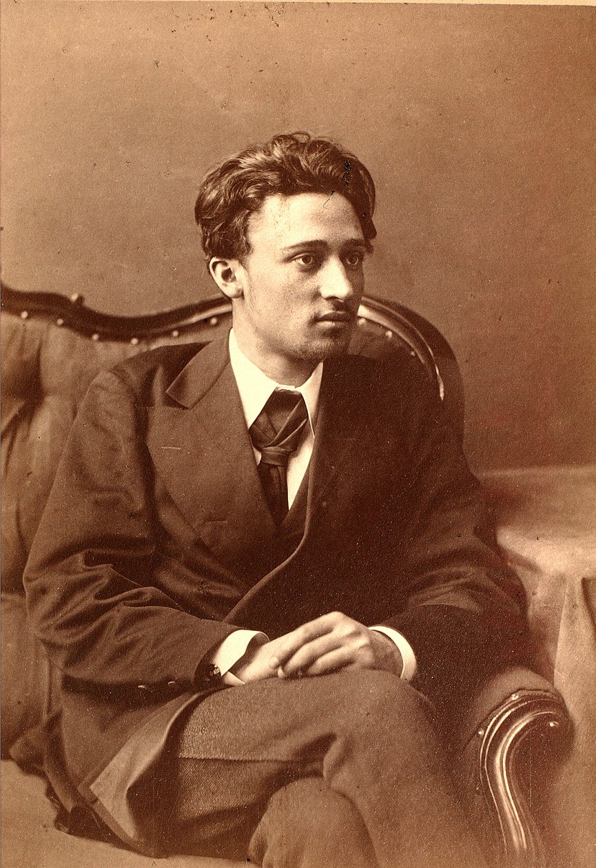 Porträt des Autors Wsewolod Michailowitsch Garshin von William Andreevich Carrick