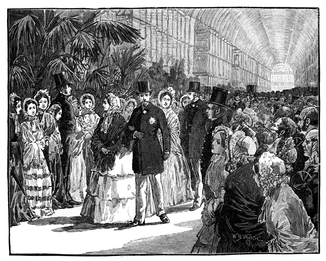 Königlicher und kaiserlicher Besuch im Kristallpalast, 1850er Jahre, ca. 1888 von William Barnes Wollen