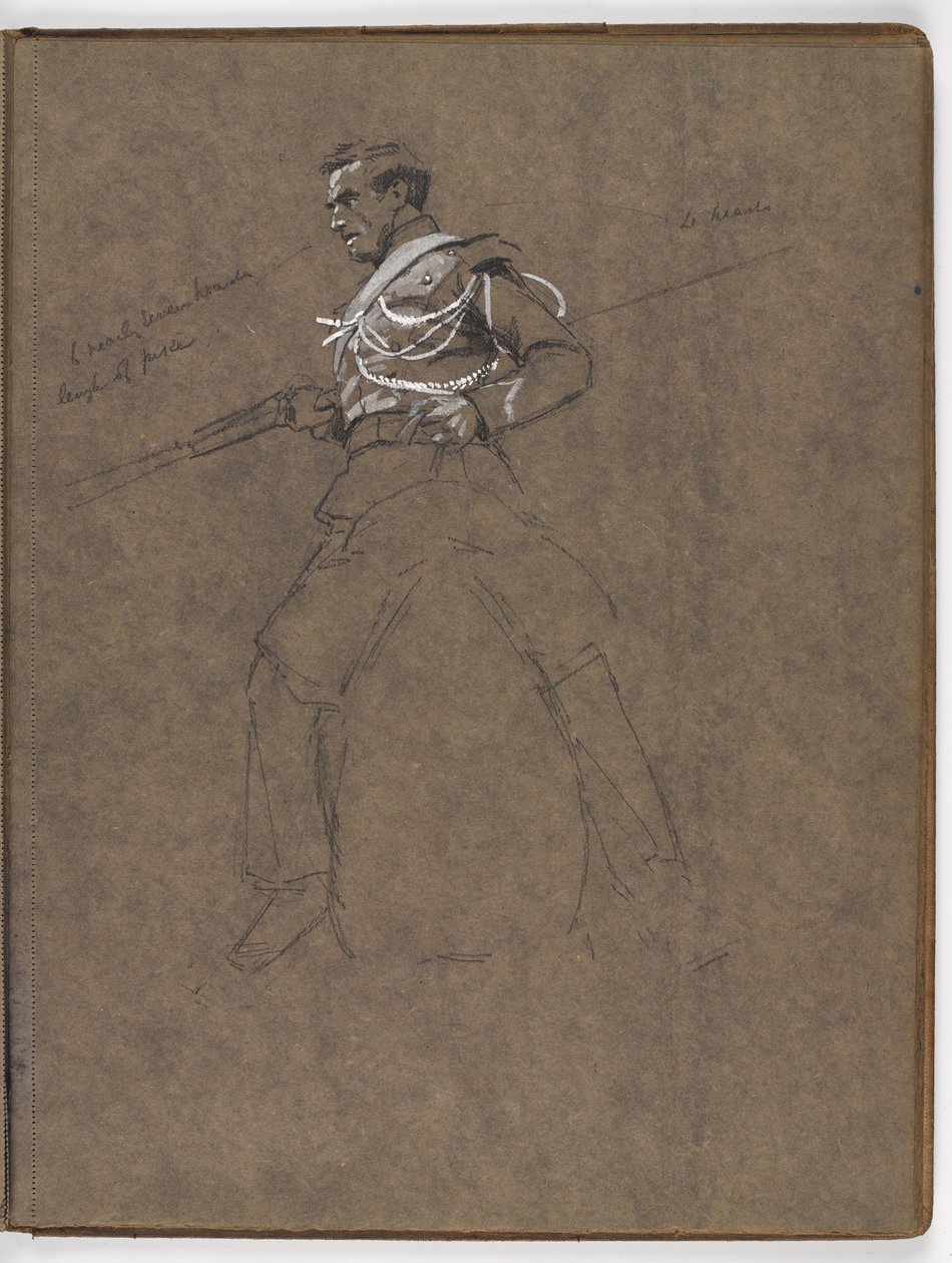 Studie für das Ölgemälde von William Barns Wollen, 