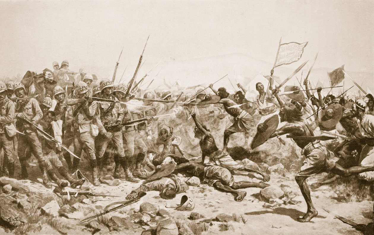 Die Schlacht von Abu Klea, 17. Januar 1885, Illustration aus 