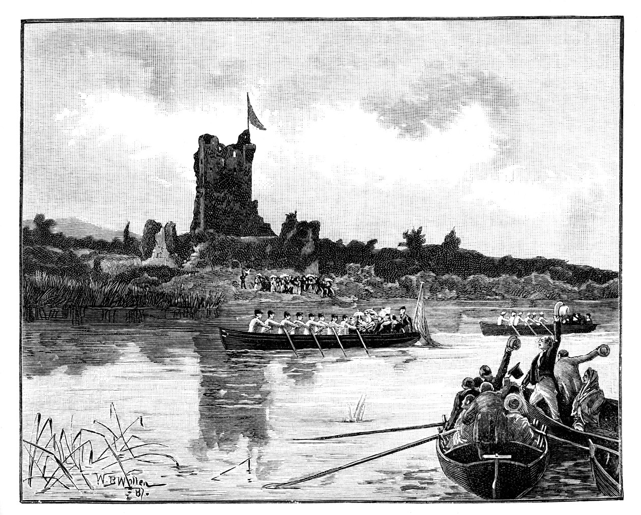 Die königliche Tour in Irland, Besuch von Ross Castle, Killarney, 1887 von William Barnes Wollen