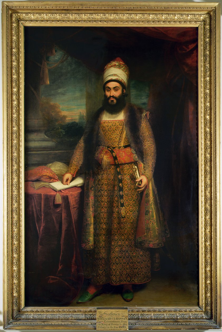 Porträt von Mirza Abul Hassan, persischer Botschafter (1785-1880), vom König von Persien nach England gesandt, 1809 von William Beechey