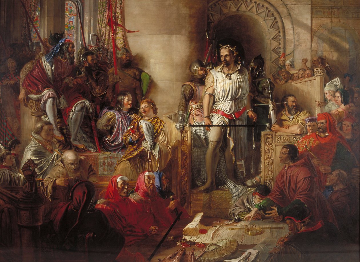 Der Prozess von Sir William Wallace in Westminster, ca. 1831-1890 von William Bell Scott