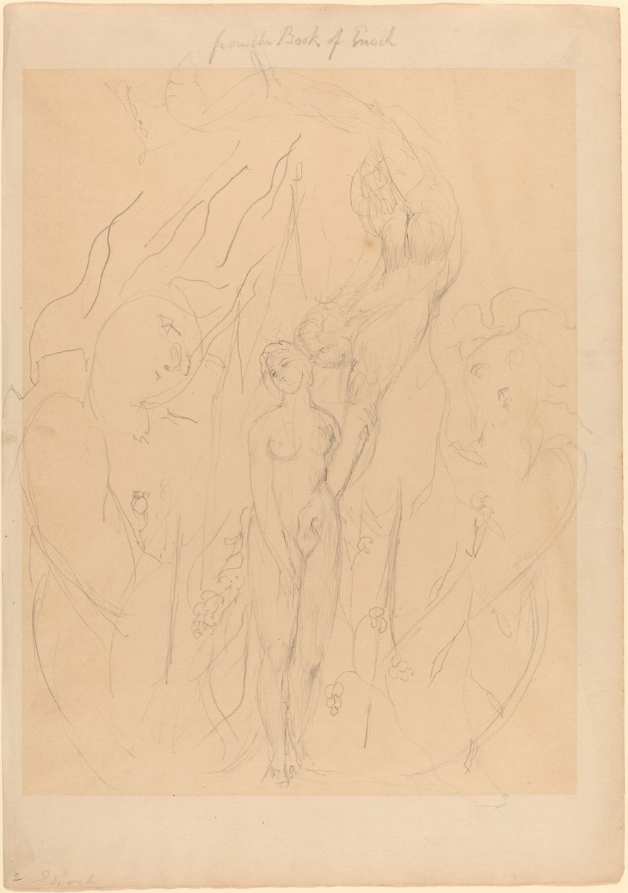 Ein Engel lehrt eine Tochter der Menschen die Geheimnisse der Sünde von William Blake