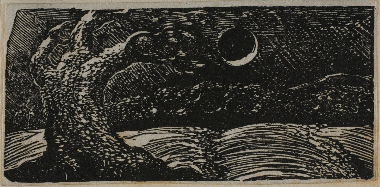 Zerstörter Baum und plattgedrückte Ernten, aus den Pastoralen von Virgil von William Blake