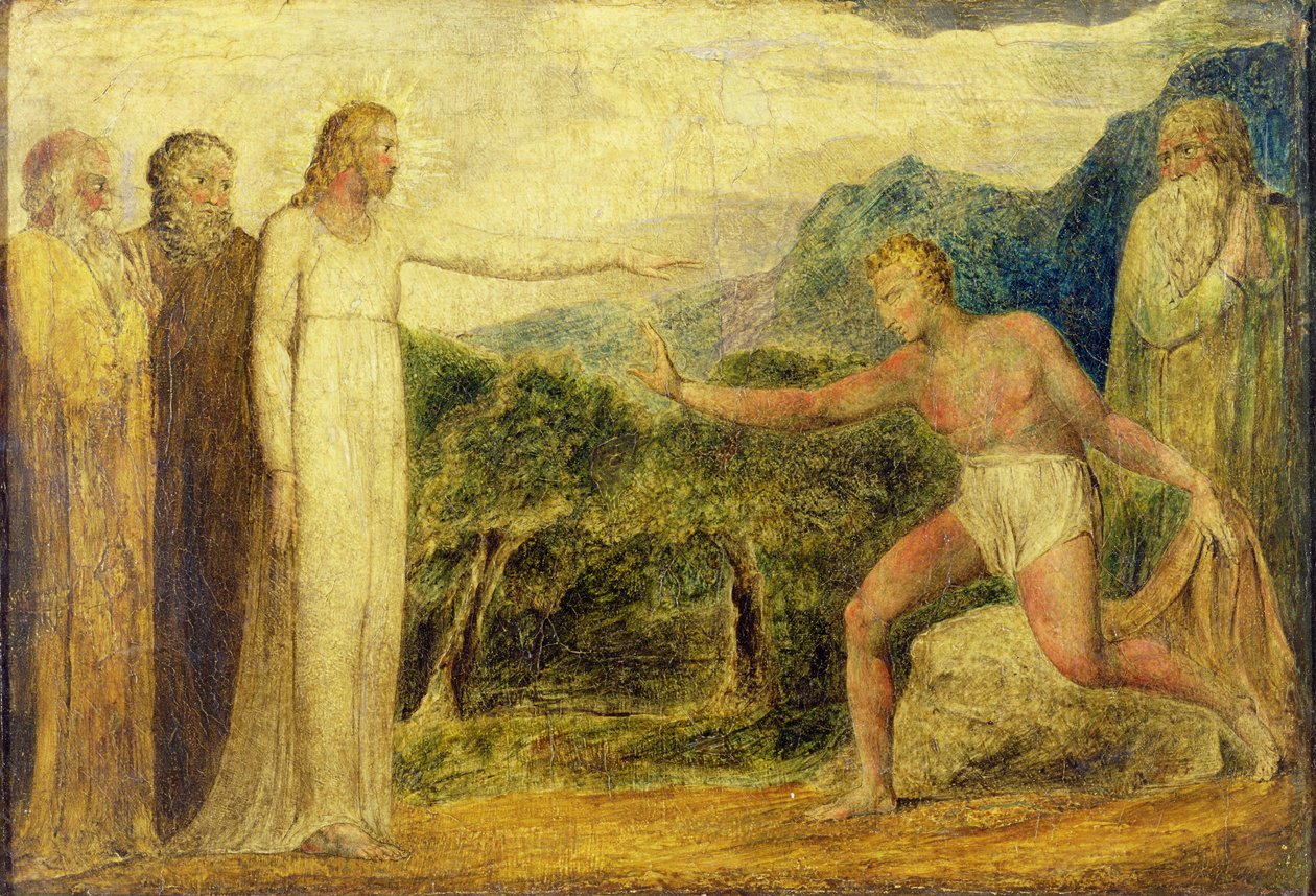 Christus heilt Bartimäus von William Blake