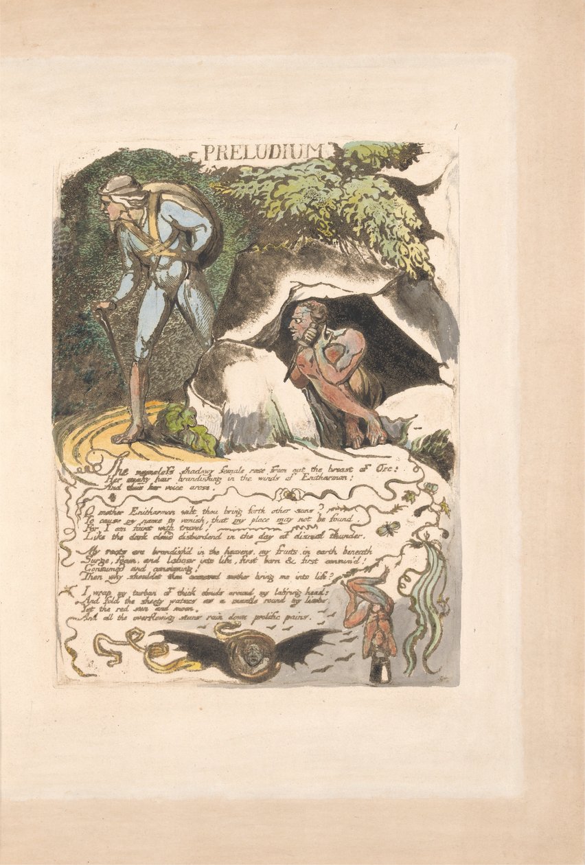 Europa. Eine Prophezeiung, Tafel 3, Präludium von William Blake