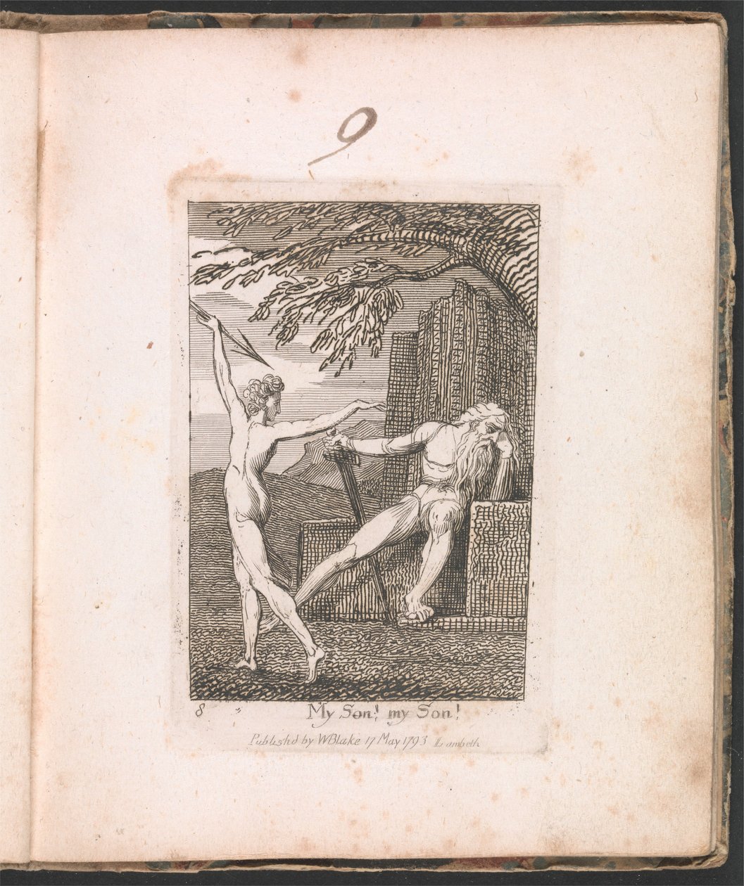 Für Kinder. Die Tore des Paradieses, Tafel 10, Mein Sohn! mein Sohn! von William Blake
