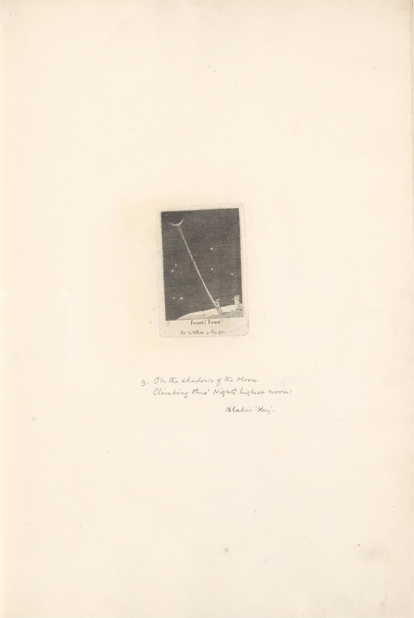 Für die Geschlechter - Die Tore des Paradieses, Tafel 11, Ich will! Ich will! von William Blake