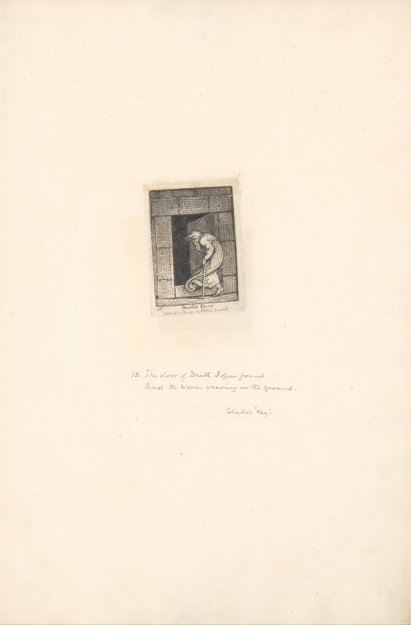 Für die Geschlechter - Die Tore des Paradieses, Platte 17, Todes Tür von William Blake
