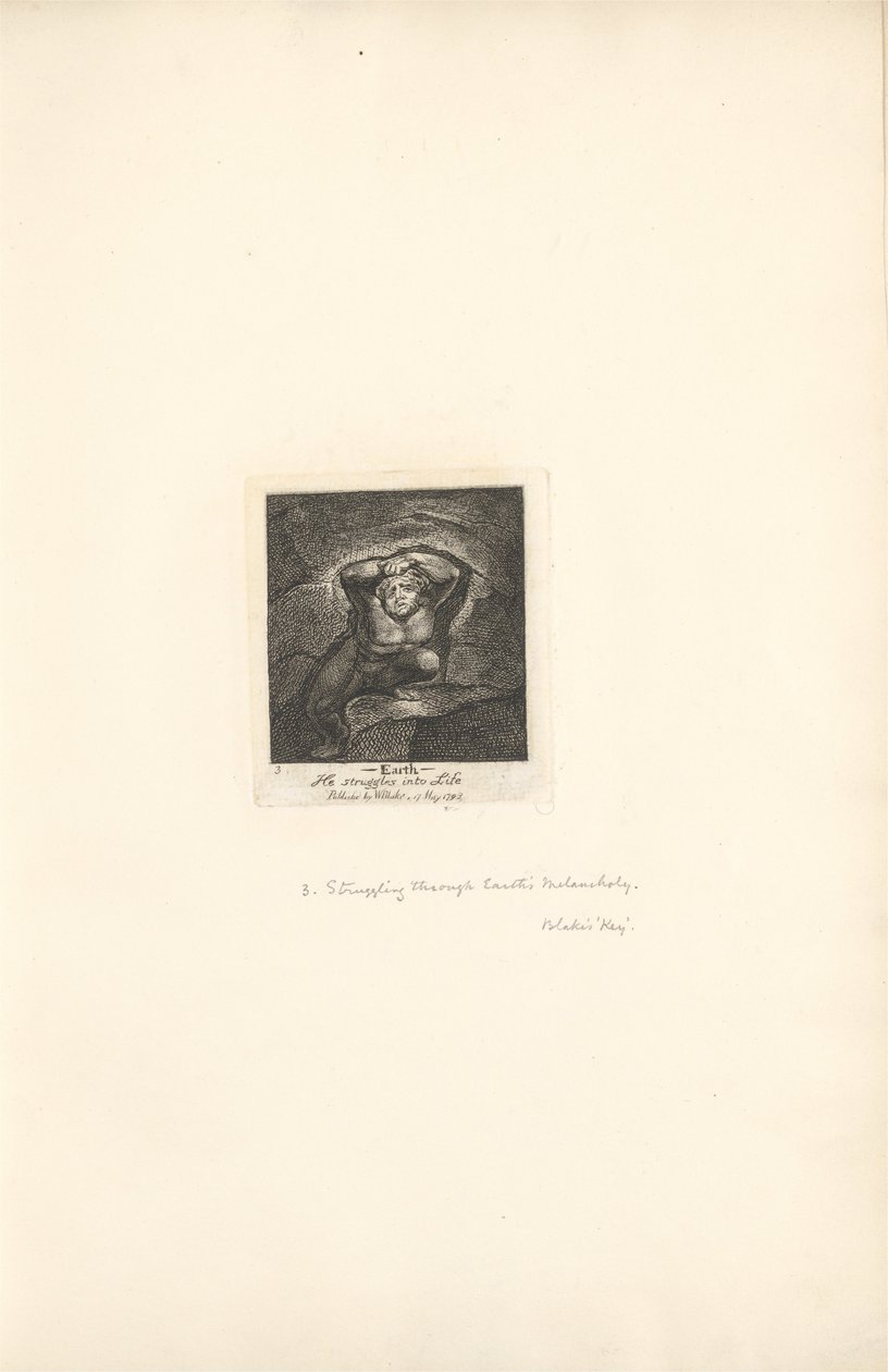 Für die Geschlechter - Die Tore des Paradieses, Platte 5, Erde von William Blake