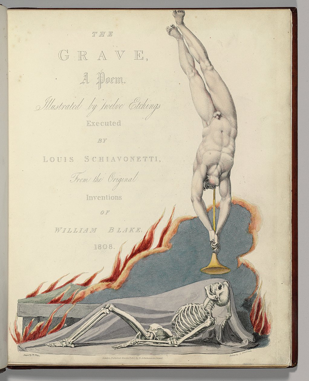 Frontispiz aus "The Grave" von Robert Blair, graviert von Louis Schiavonetti von William Blake