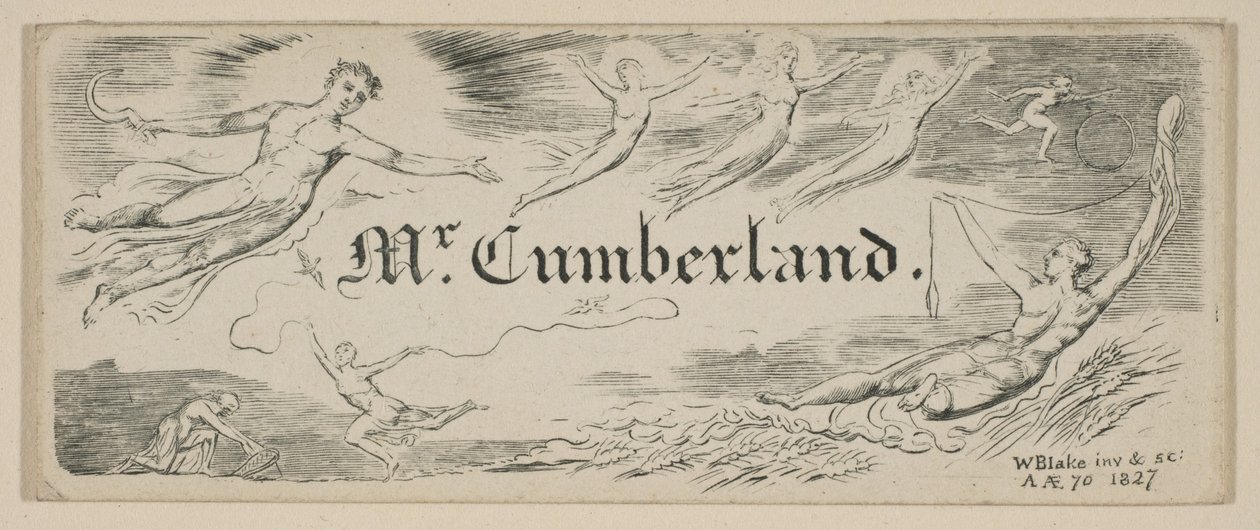 George Cumberlands Nachricht Karte, 1827 von William Blake