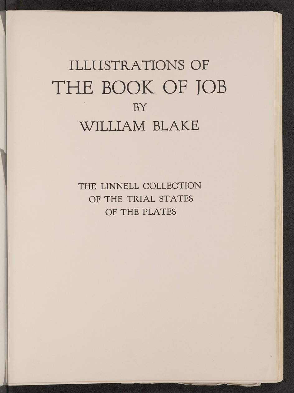 Illustrationen zum Buch Hiob: Die Linnell-Sammlung von Probedrucken der Platten von William Blake