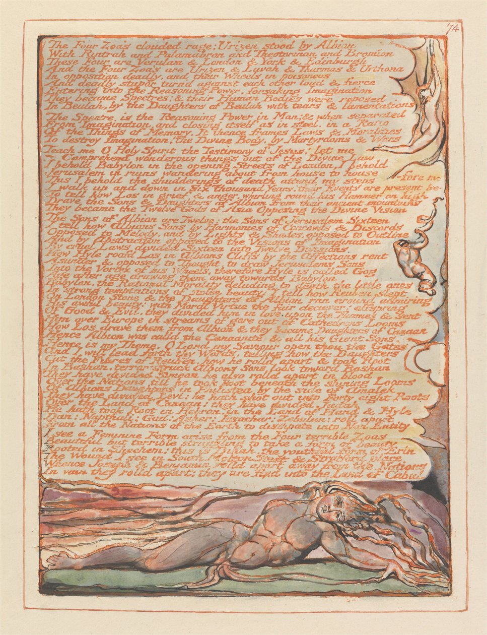 Jerusalem, Tafel 74, Der Zorn der vier Zoa