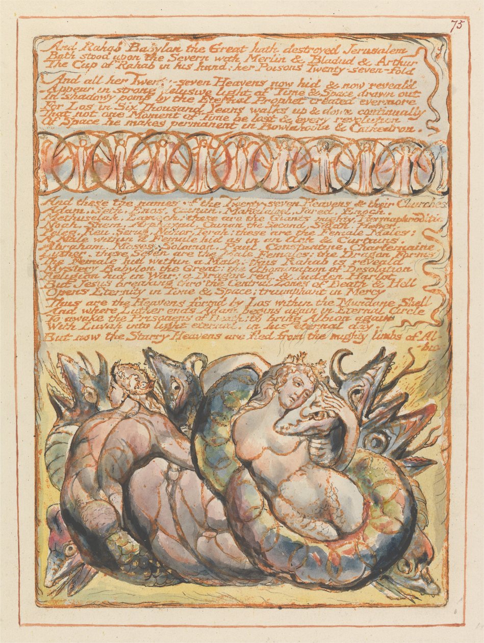 Jerusalem, Tafel 75, Und Rahab Babylon die Große... von William Blake