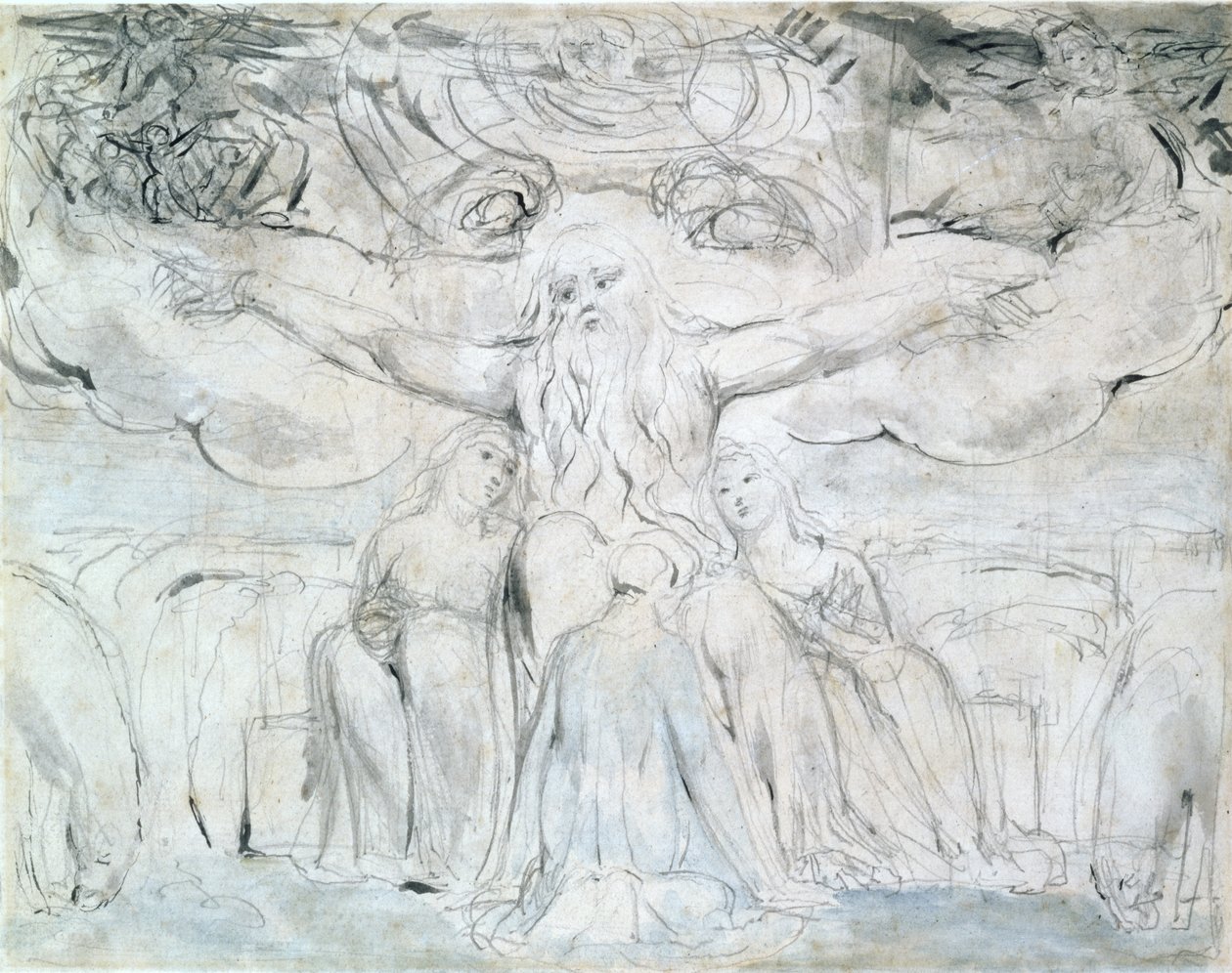 Hiob und seine Töchter von William Blake