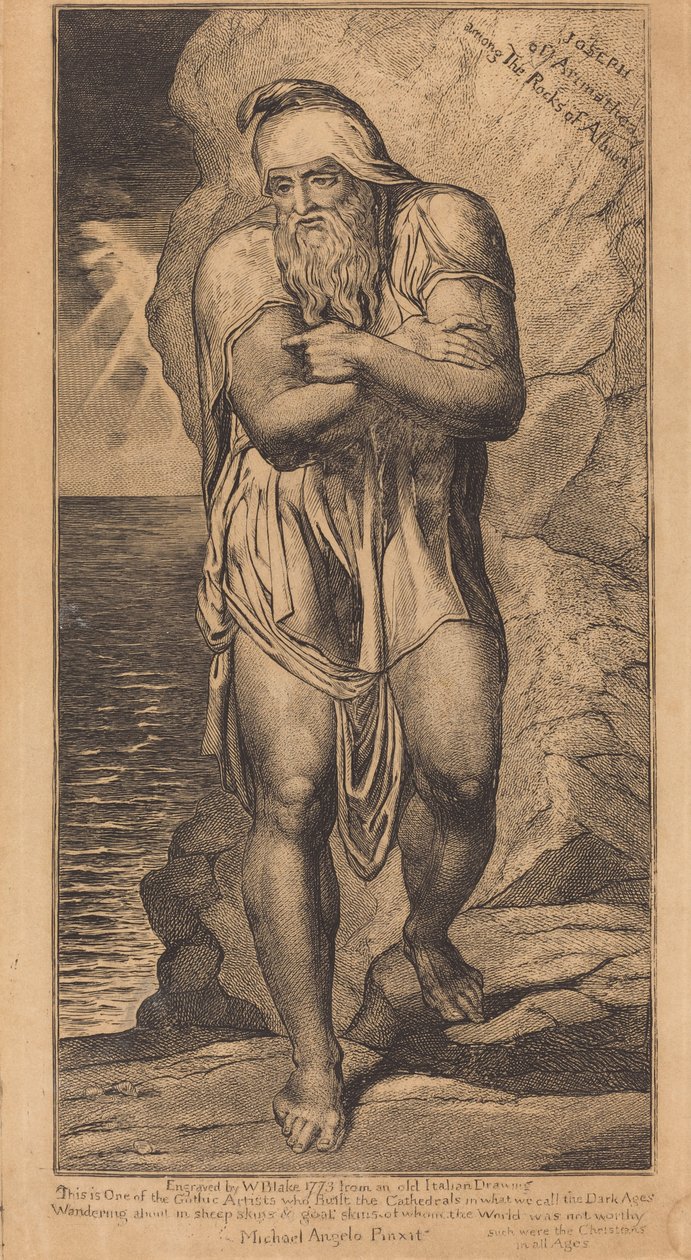 Joseph von Arimathäa unter den Felsen von Albion von William Blake