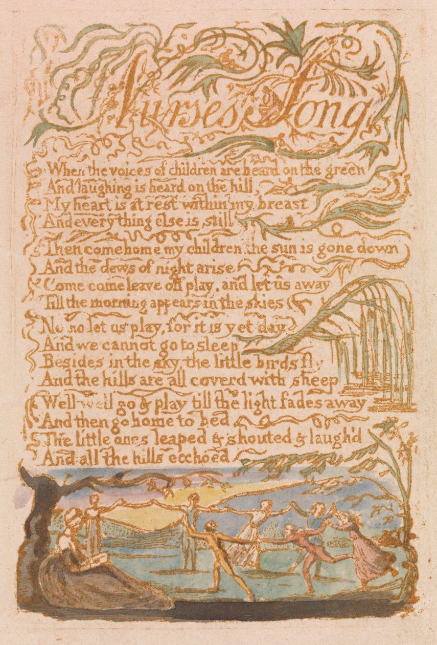 Lied der Amme (Platte 22) von William Blake