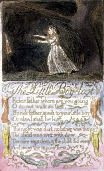 Der kleine Junge verloren: Platte 12 aus Songs of Innocence and of Experience (Kopie R) um 1802-08 von William Blake