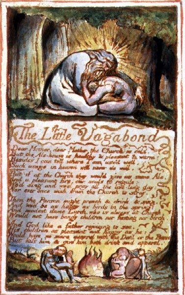 Der kleine Vagabund: Tafel 45 aus Songs of Innocence and of Experience (Kopie AA) ca. 1815-26 von William Blake