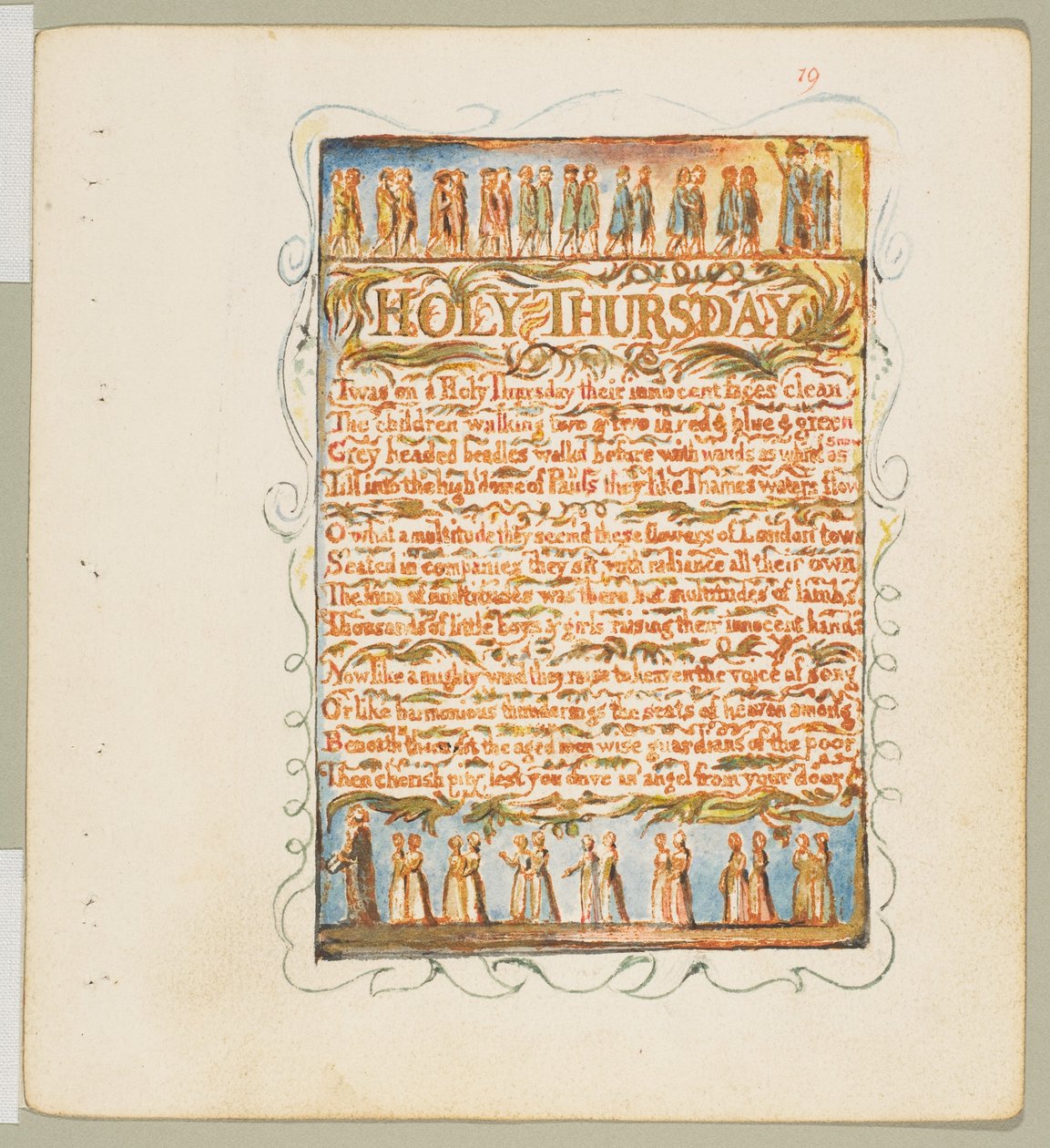 Lieder der Unschuld und Erfahrung: Heiliger Donnerstag, ca. 1815 von William Blake