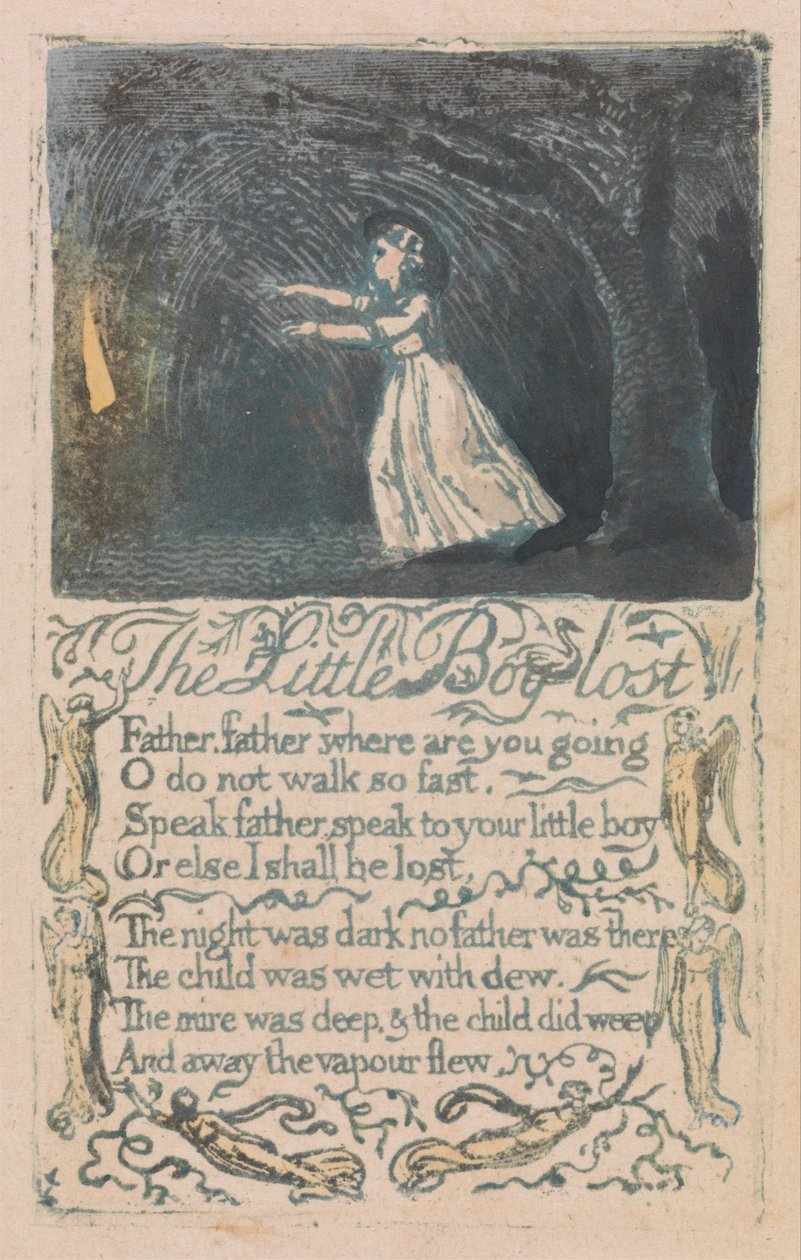 Lieder der Unschuld und der Erfahrung, Tafel 16, Der kleine verlorene Junge (Bentley 13) von William Blake