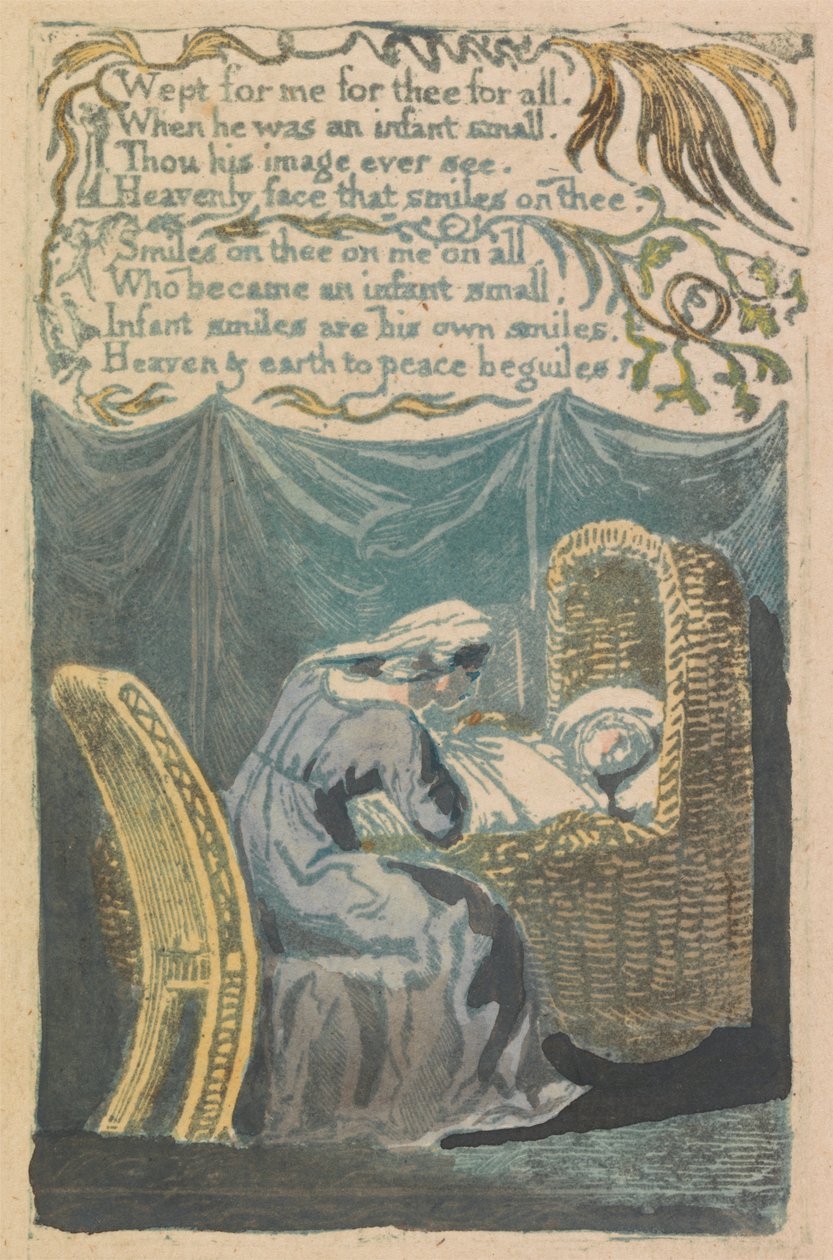 Lieder der Unschuld und Erfahrung, Platte 26, "Ein Wiegenlied" (Bentley 16) von William Blake