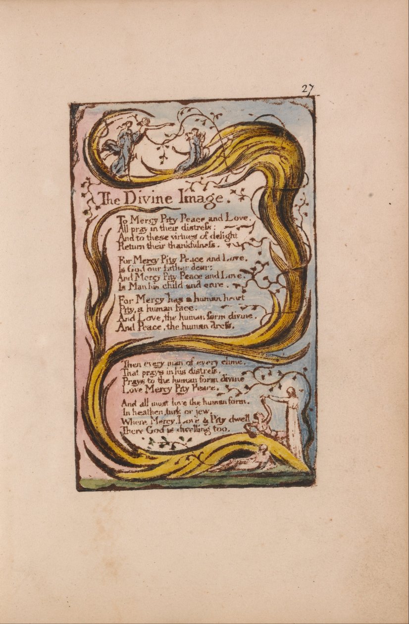 Lieder der Unschuld und der Erfahrung, Tafel 27, Das göttliche Bild (Bentley 18) von William Blake