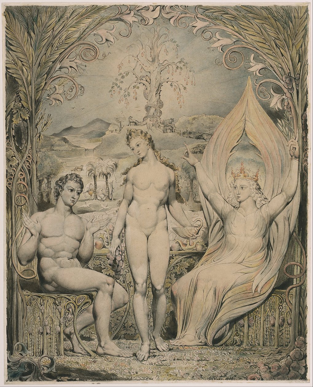 Der Erzengel Raphael mit Adam und Eva (Illustration zu Miltons 