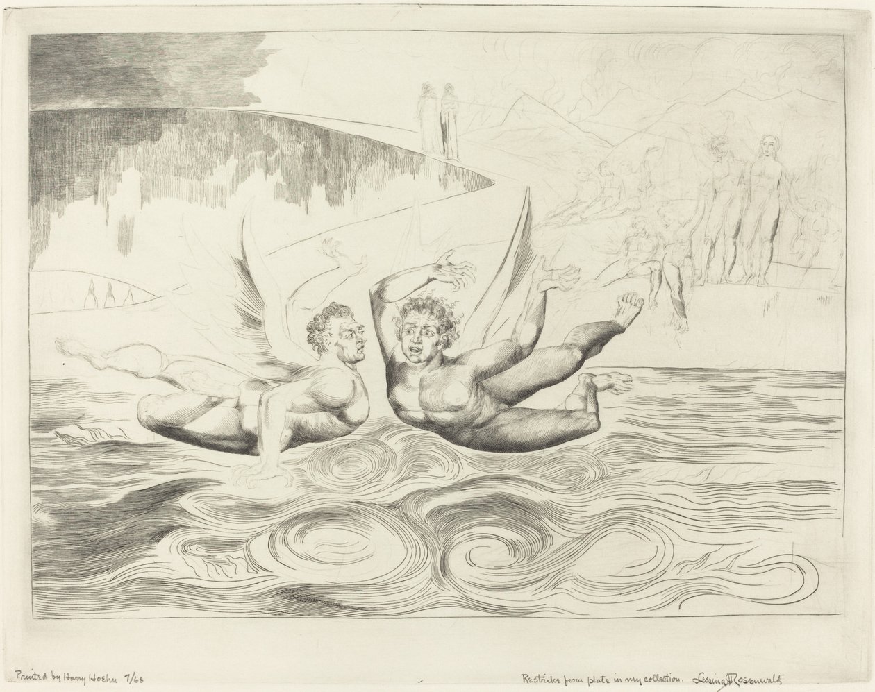 Der Kreis der korrupten Beamten, die Teufel, die sich gegenseitig zerfleischen von William Blake