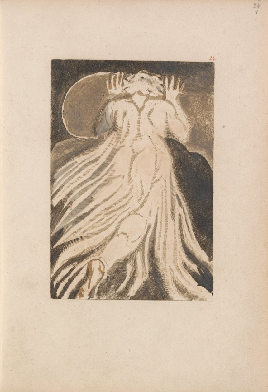 Das erste Buch Urizen, Tafel 28 (Bentley 27) von William Blake