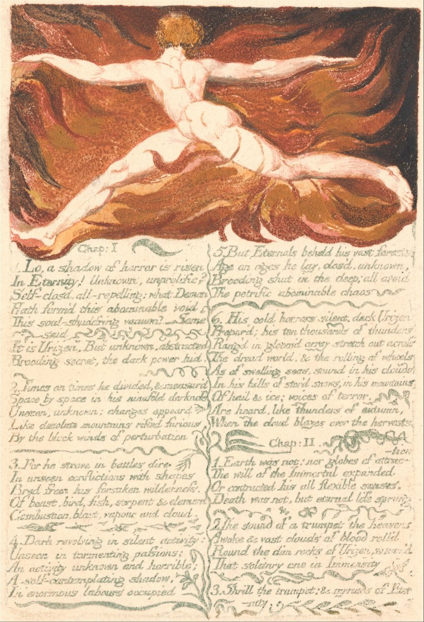Das erste Buch Urizen, Tafel 3, Kap- 1... (Bentley 3) von William Blake