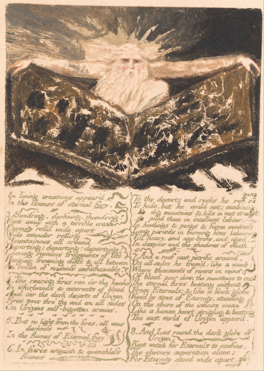 Das erste Buch Urizen, Tafel 6, In lebenden Schöpfungen erschien... (Bentley 5) von William Blake