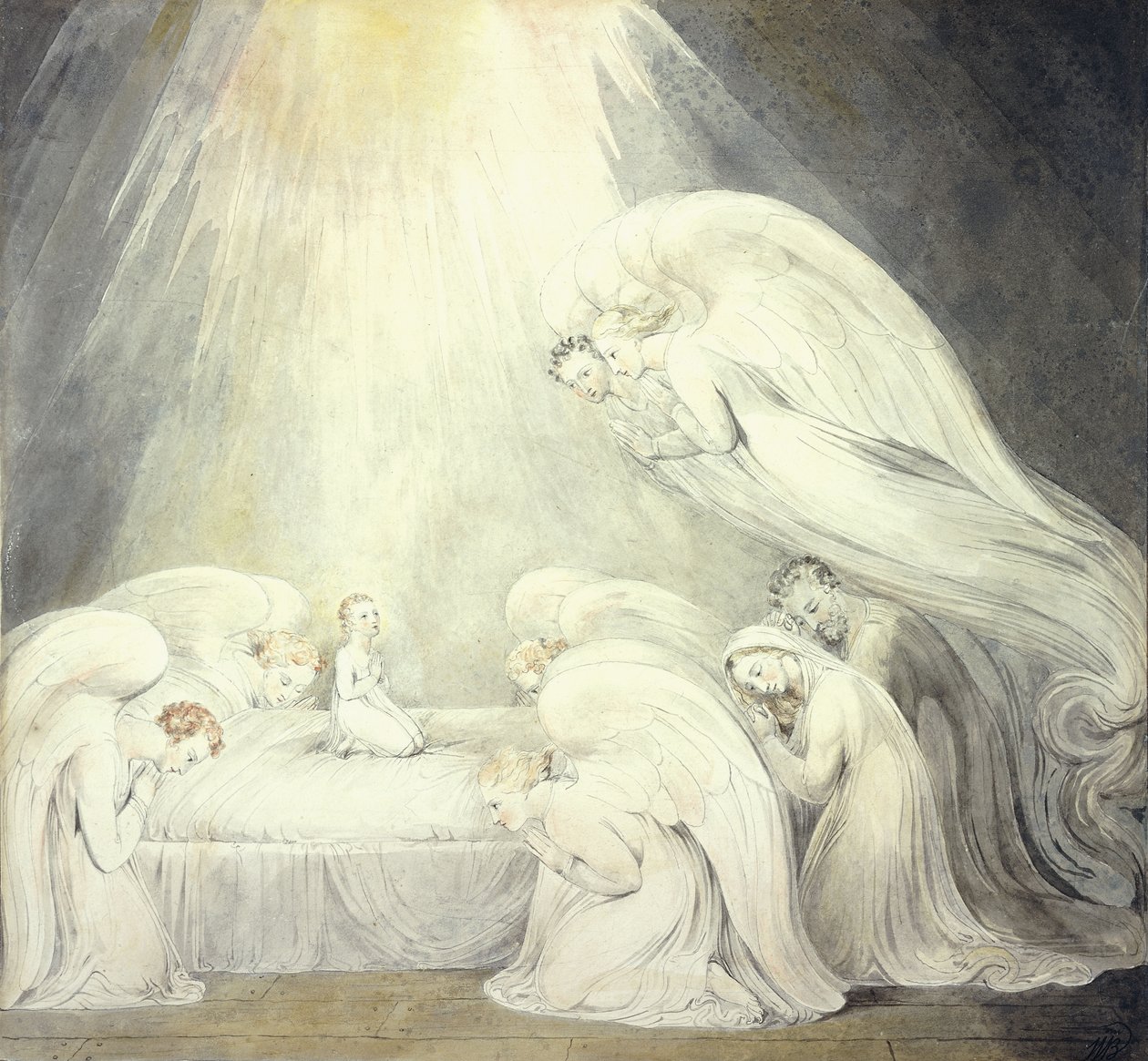 Das Jesuskind beim Gebet, ca. 1805 von William Blake