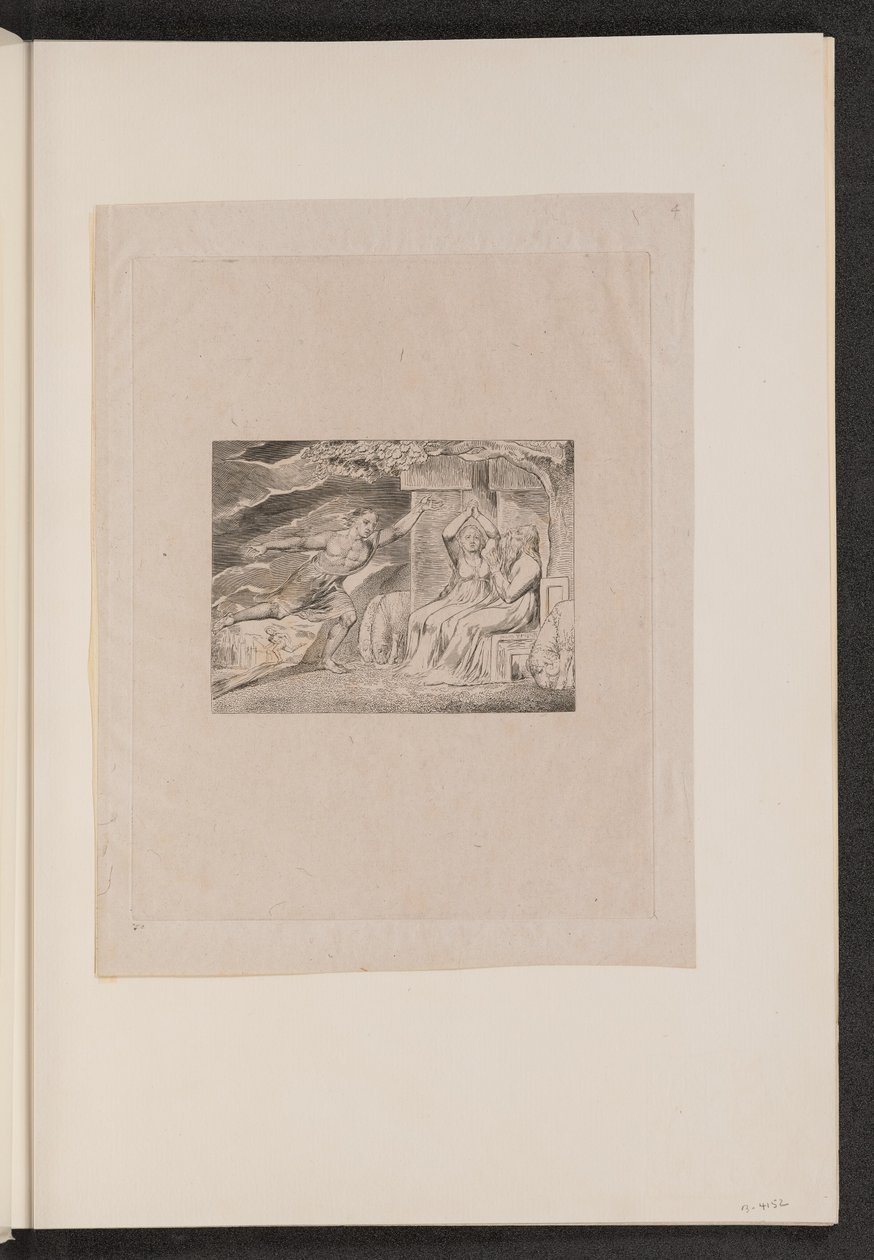 Die Boten erzählen Hiob von seinen Unglücken von William Blake