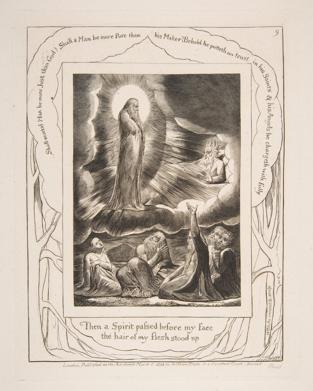Die Vision von Eliphaz, aus Illustrationen des Buches Hiob, 1825-26 von William Blake