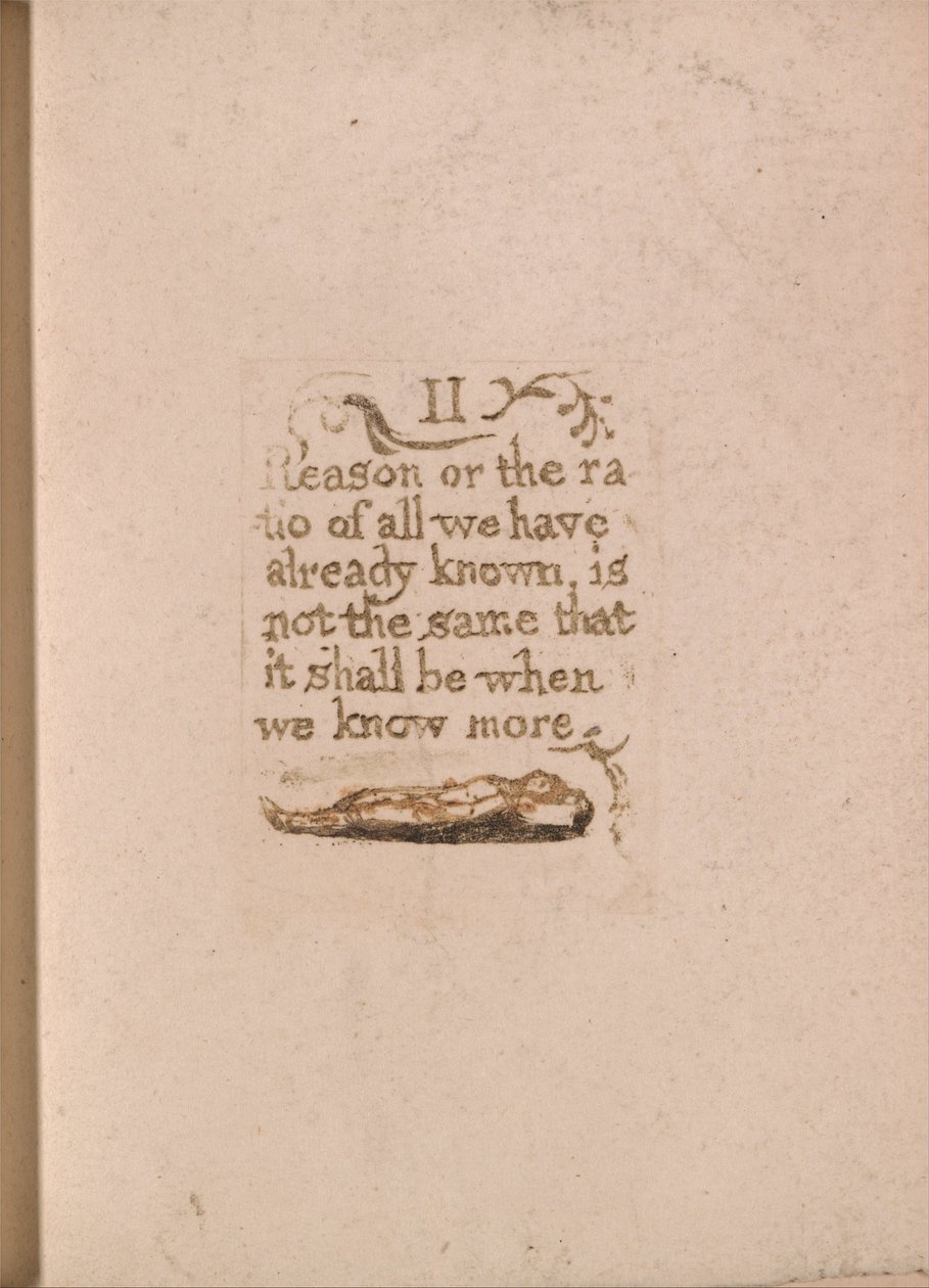 Es gibt keine natürliche Religion, Tafel 11, II Vernunft oder das Verhältnis.... (Bentley b4) von William Blake