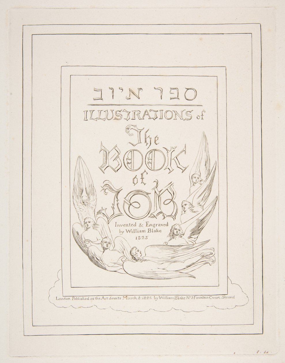 Titelseite, aus Illustrationen des Buches Hiob, 1825-26 von William Blake