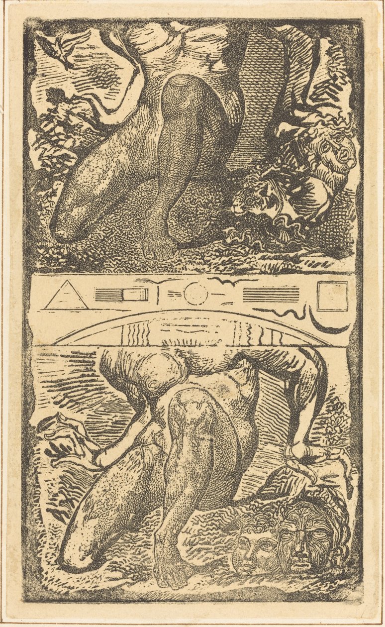 Unbekanntes Thema Lass ihn in den Himmel schauen und in der hellen Luft lachen, möglicherweise ca. 1805 von William Blake