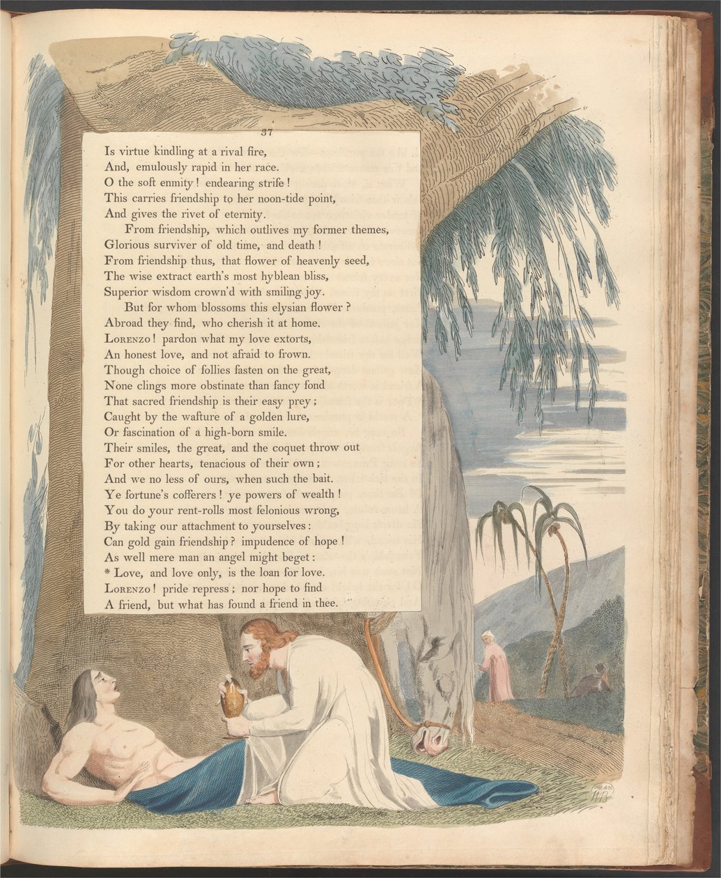 Youngs Nachtgedanken, Seite 37, Liebe, und nur Liebe, ist das Darlehen für Liebe von William Blake