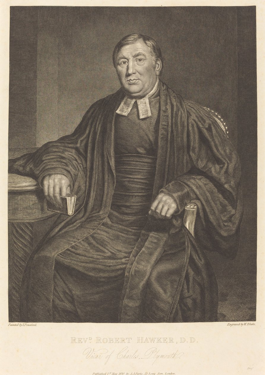 Pfarrer Robert Hawker, D.D. von William Blake after John Ponsford