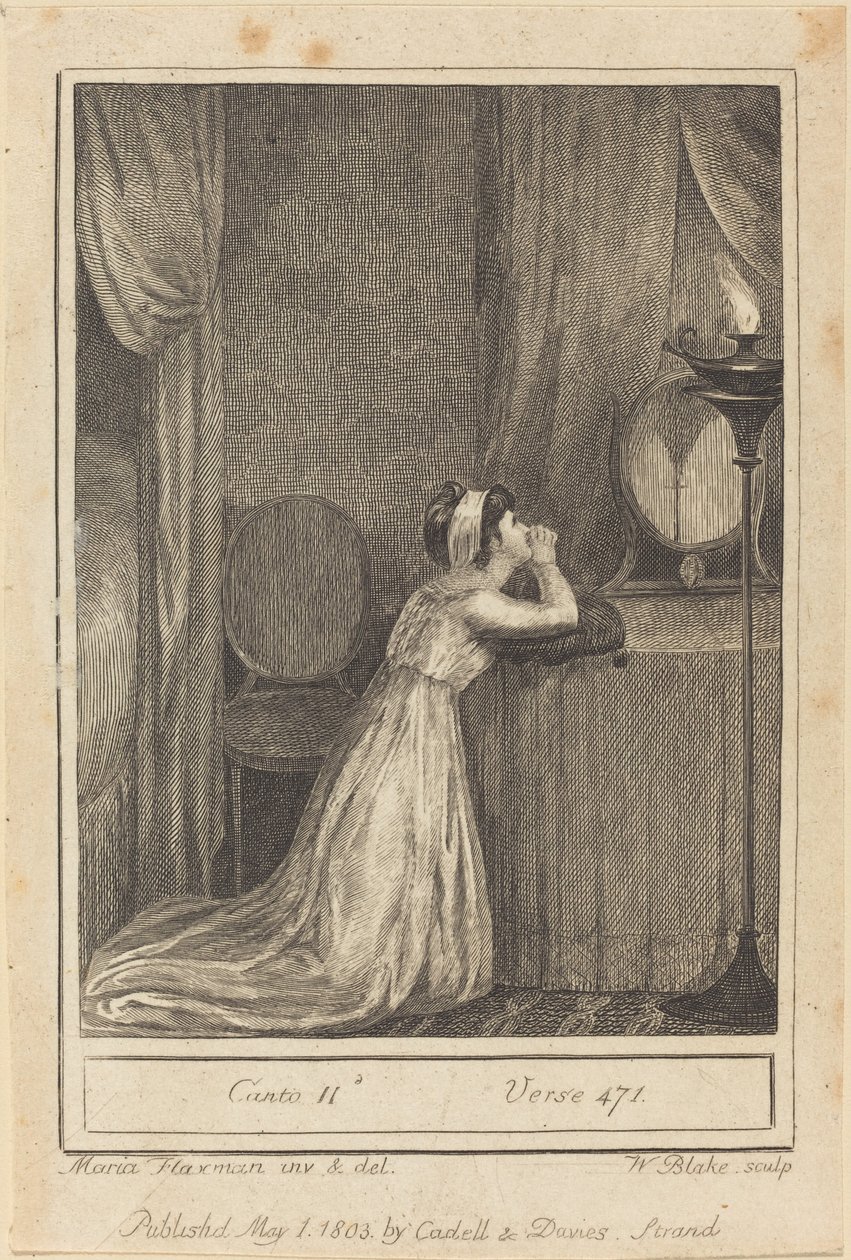 Gesang II, Vers 471 von William Blake after Mary Ann Flaxman