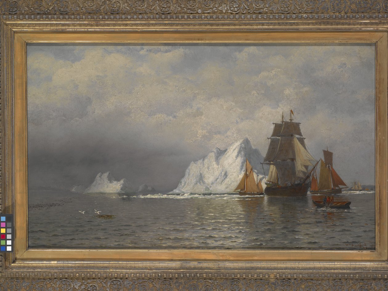 Walfänger und Fischereifahrzeuge in der Nähe der Küste von Labrador von William Bradford
