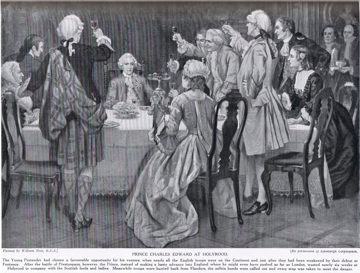 Prinz Charles Edward in Holyrood, Illustration aus 