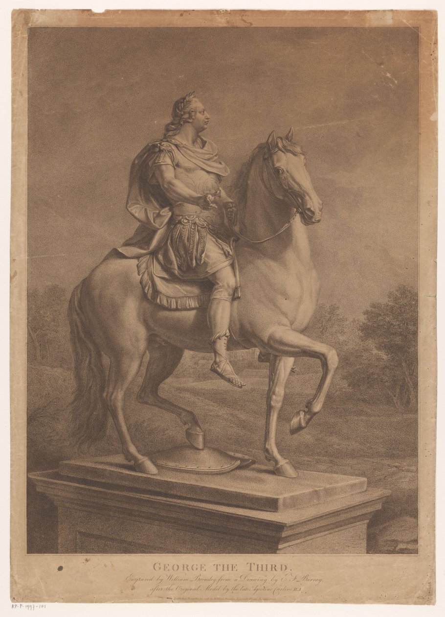 Ruiterportret von George III., König von England von William Bromley (I)